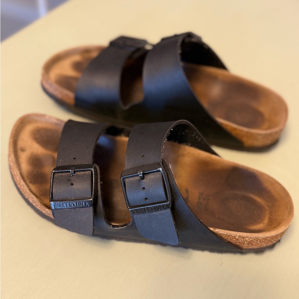 Birkenstock Black Leather Sandals
